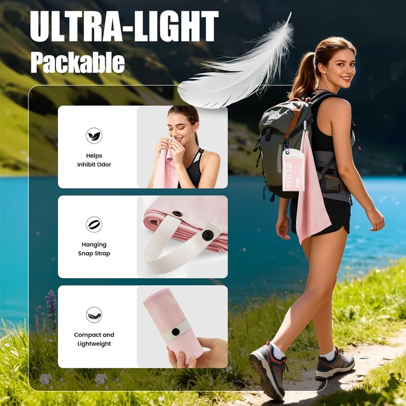 CASITE Microfiber Gym Towels - 5 Pack Highly Absorbent & Quick-Drying Sports Sweat Towels for Men & Women, Stays Fresh, Perfect for Workout, Yoga, Running, Fitness, Tennis, Swimming and Travel - Image 2